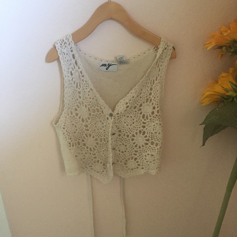 Vintage lace vest